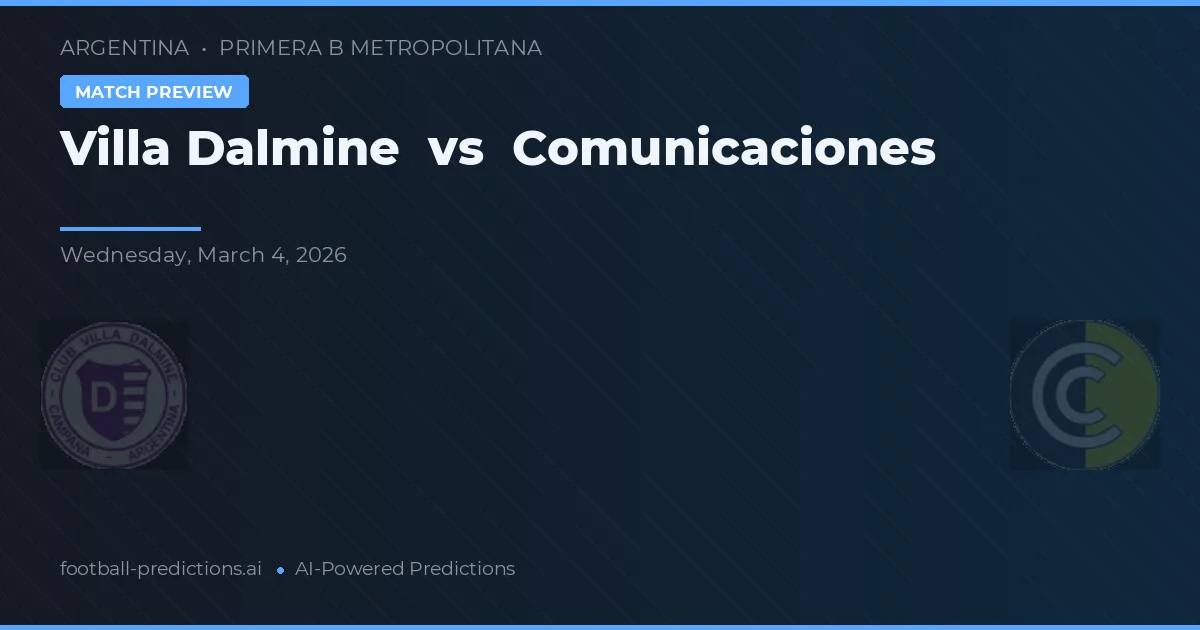 Villa Dálmine vs Comunicaciones — prognóstico e prévia do jogo