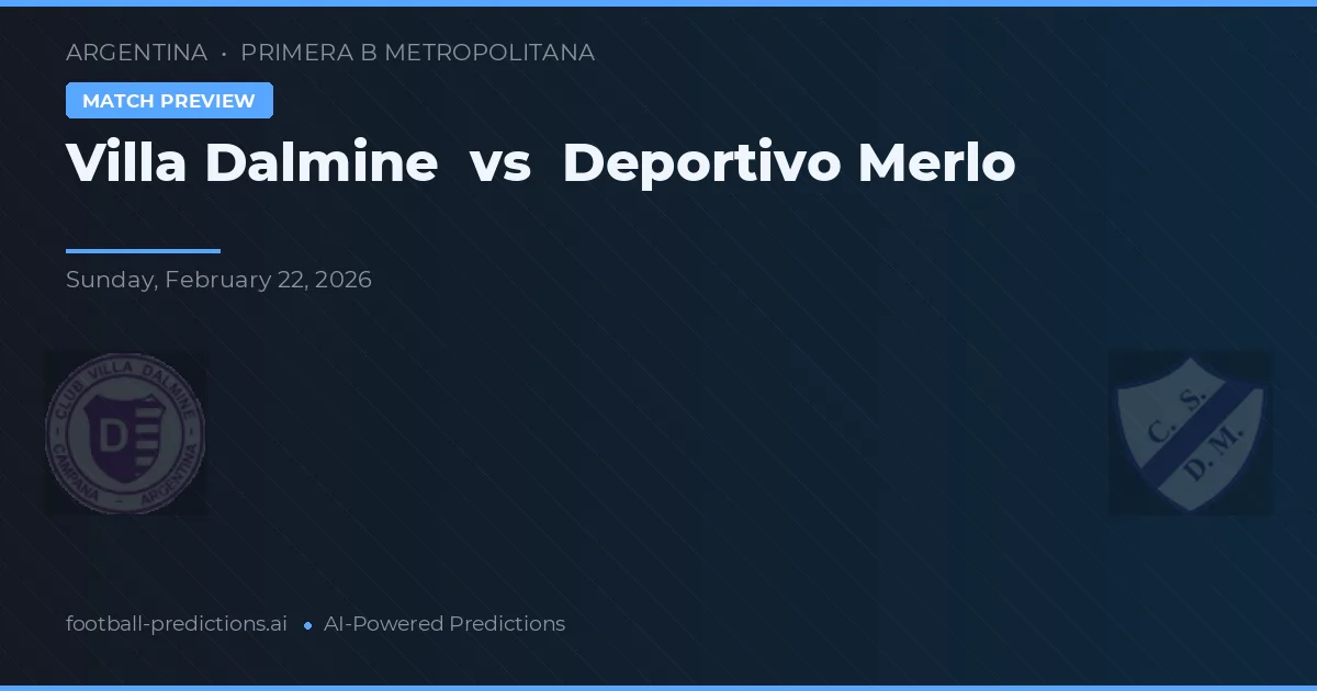 Villa Dálmine vs Deportivo Merlo — prognóstico e prévia do jogo