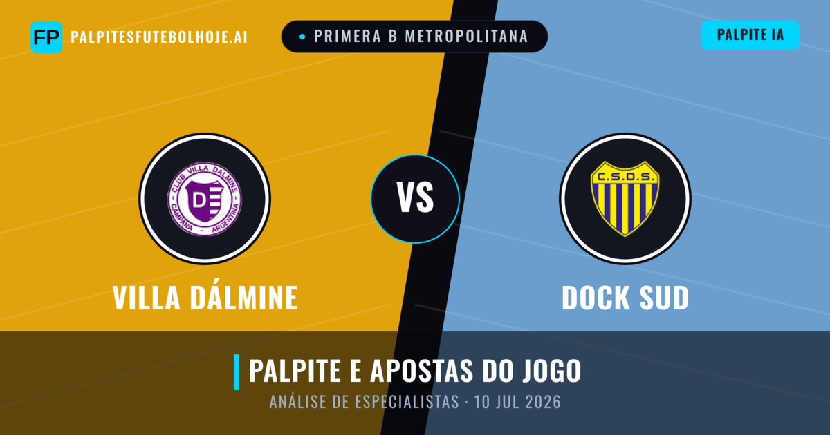 Villa Dálmine vs Dock Sud — prognóstico e prévia do jogo