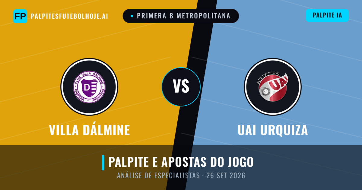 Villa Dálmine vs UAI Urquiza — prognóstico e prévia do jogo