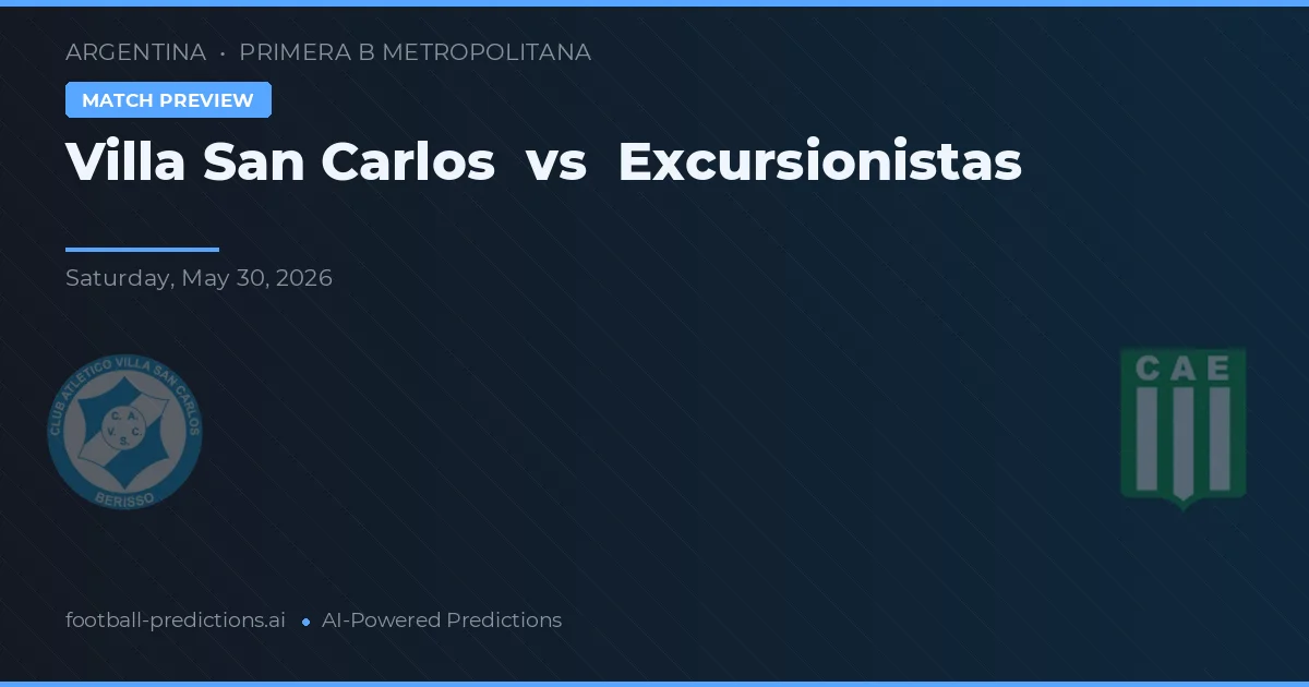 Villa San Carlos vs Excursionistas — prognóstico e prévia do jogo