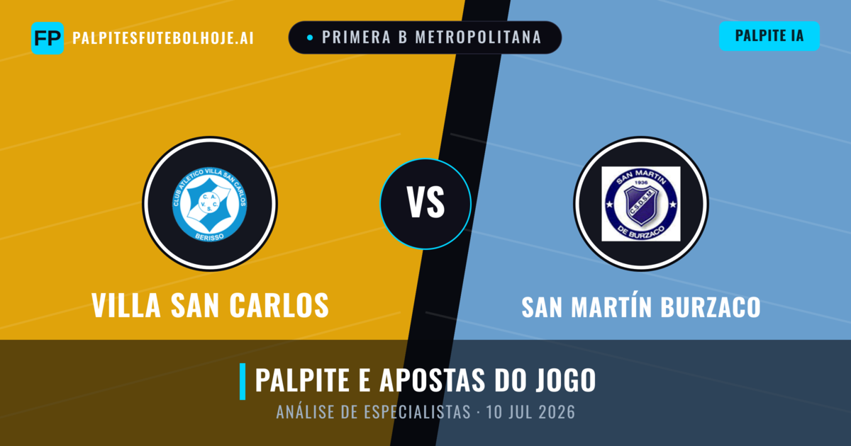 Villa San Carlos vs San Martín Burzaco — prognóstico e prévia do jogo