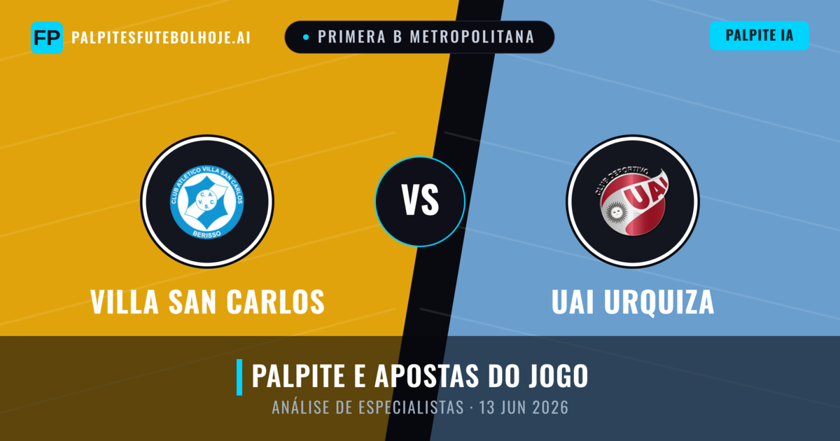 Villa San Carlos vs UAI Urquiza — prognóstico e prévia do jogo