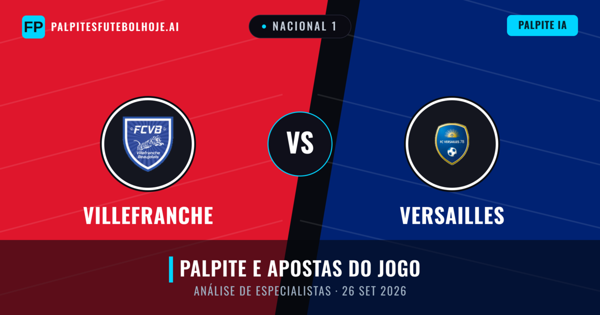 Villefranche vs Versailles — prognóstico e prévia do jogo