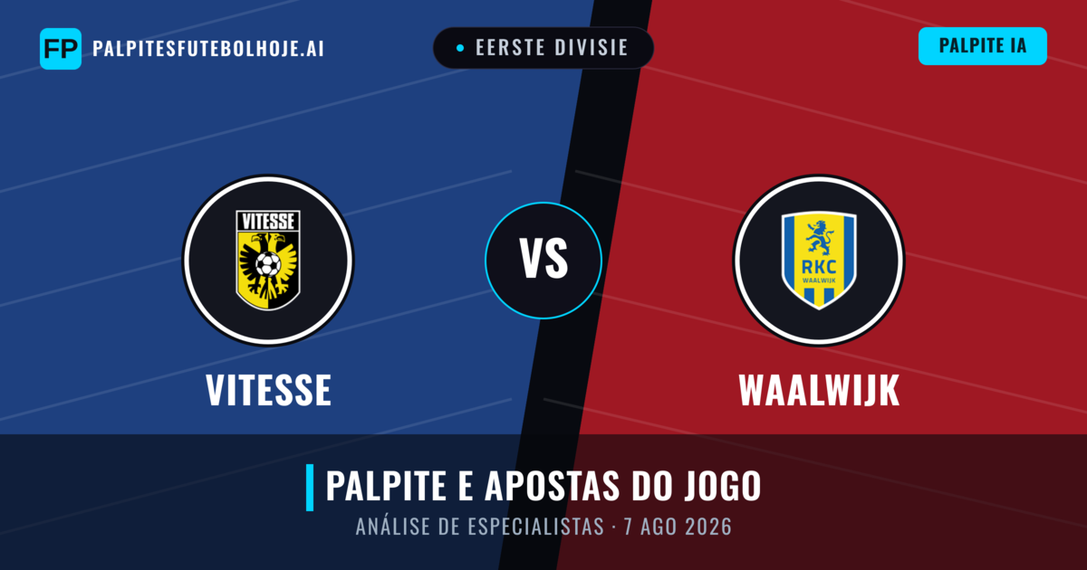 Vitesse vs Waalwijk — prognóstico e prévia do jogo