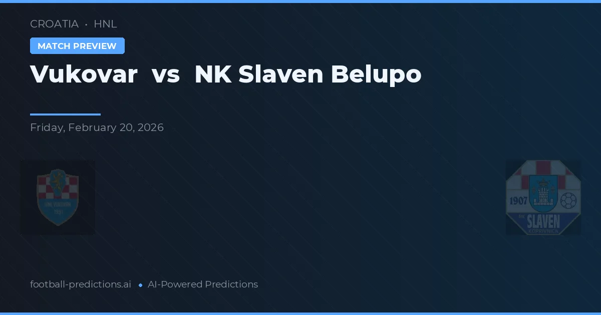 Vukovar vs NK Slaven Belupo — prognóstico e prévia do jogo