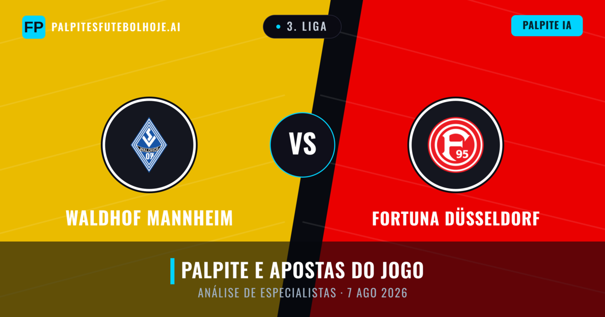 Waldhof Mannheim vs Fortuna Düsseldorf — prognóstico e prévia do jogo