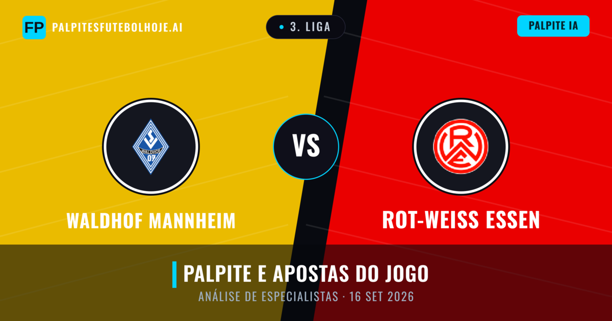 Waldhof Mannheim vs Rot-Weiß Essen — prognóstico e prévia do jogo