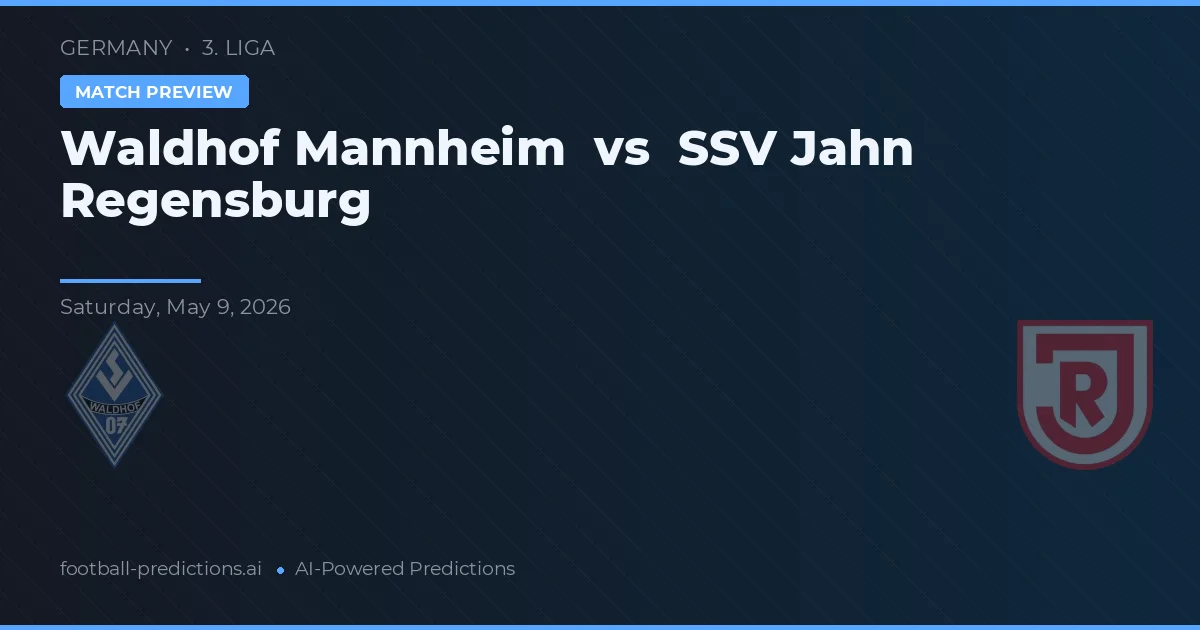 Waldhof Mannheim vs Jahn Regensburg — prognóstico e prévia do jogo