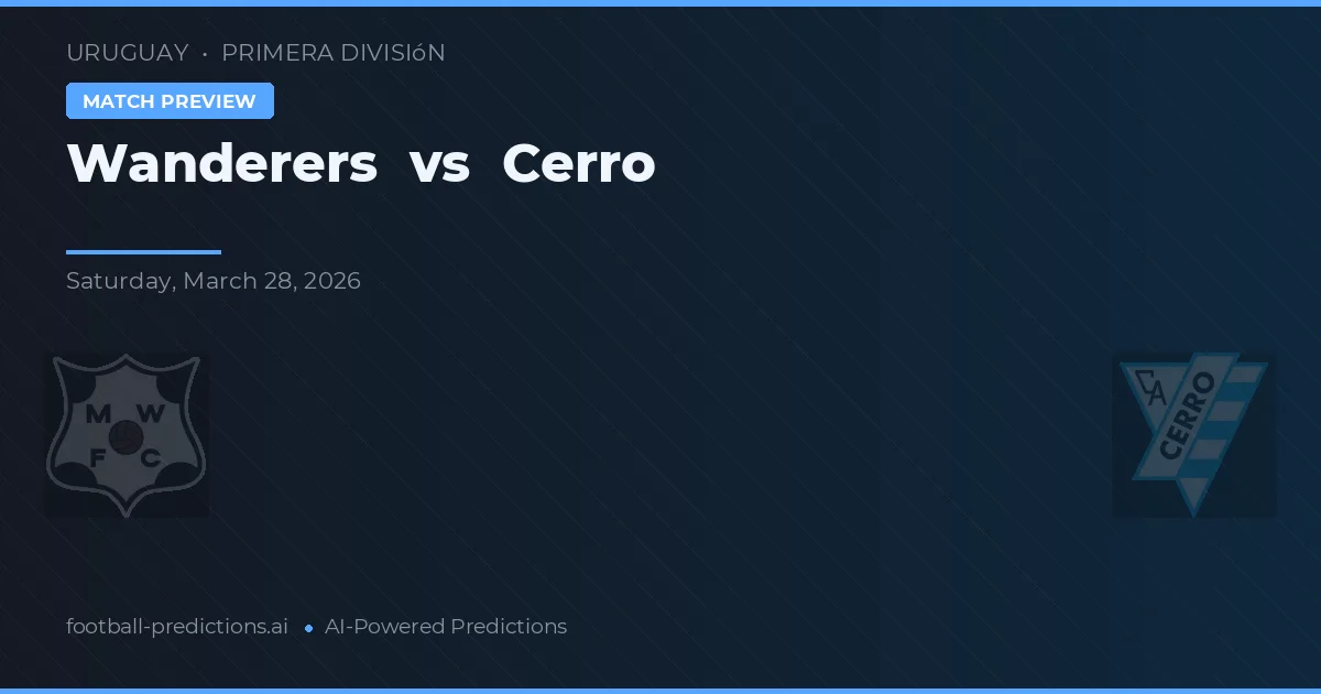 Wanderers vs Cerro — prognóstico e prévia do jogo