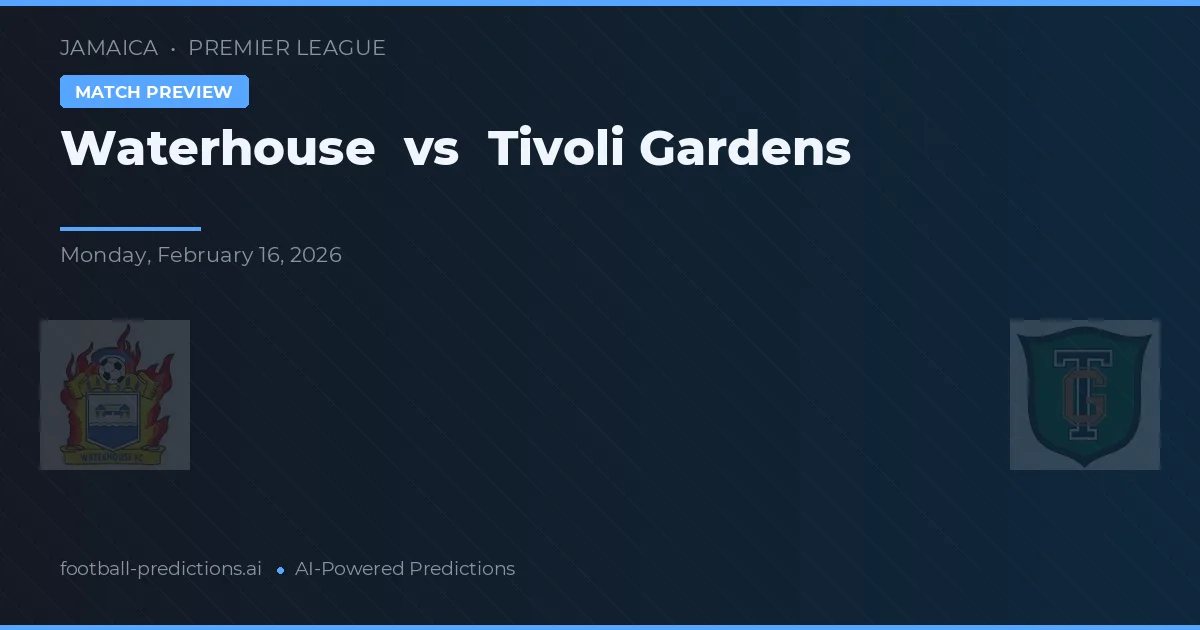 Waterhouse vs Tivoli Gardens — prognóstico e prévia do jogo