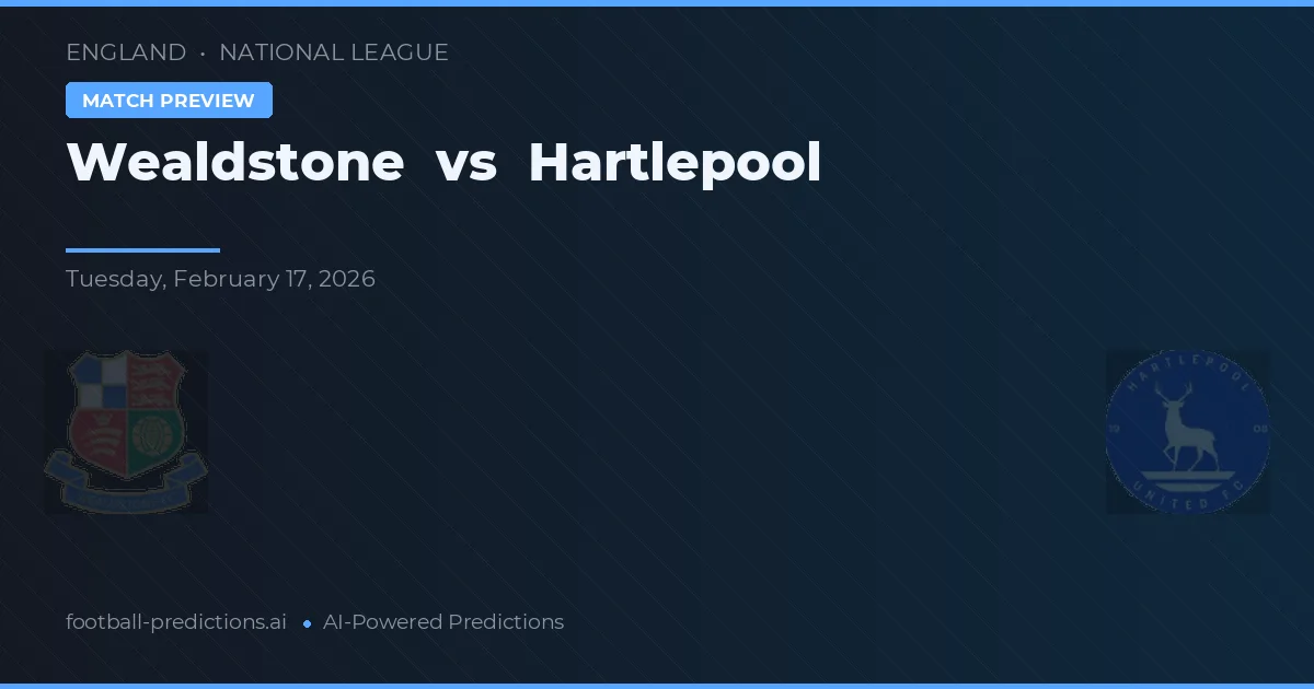 Wealdstone vs Hartlepool — prognóstico e prévia do jogo
