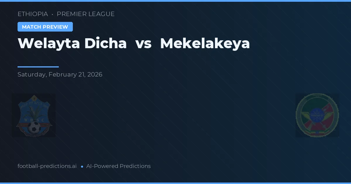Welayta Dicha vs Mekelakeya — prognóstico e prévia do jogo