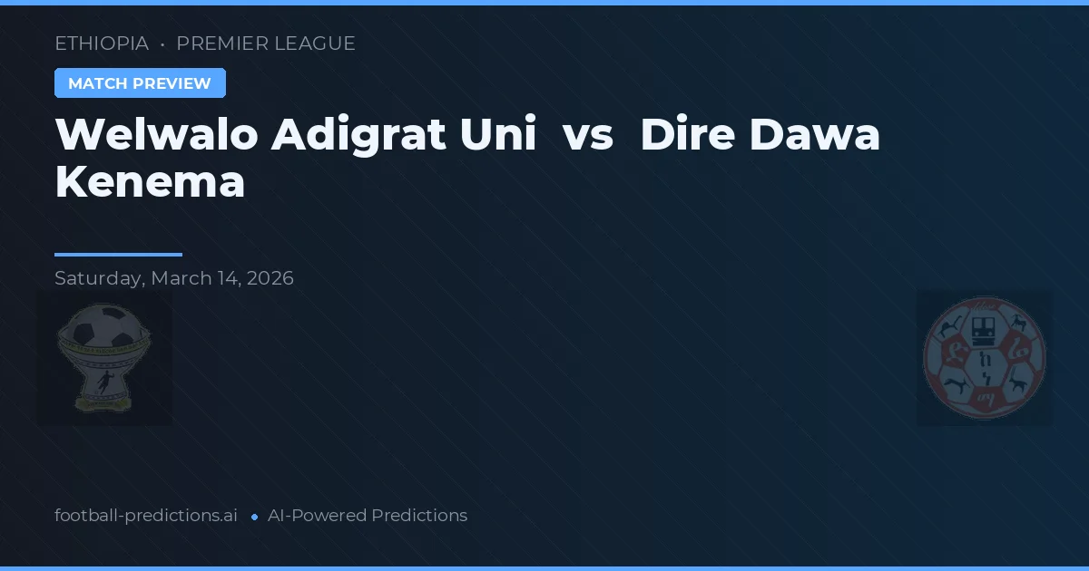 Welwalo Adigrat Uni vs Dire Dawa Kenema — prognóstico e prévia do jogo