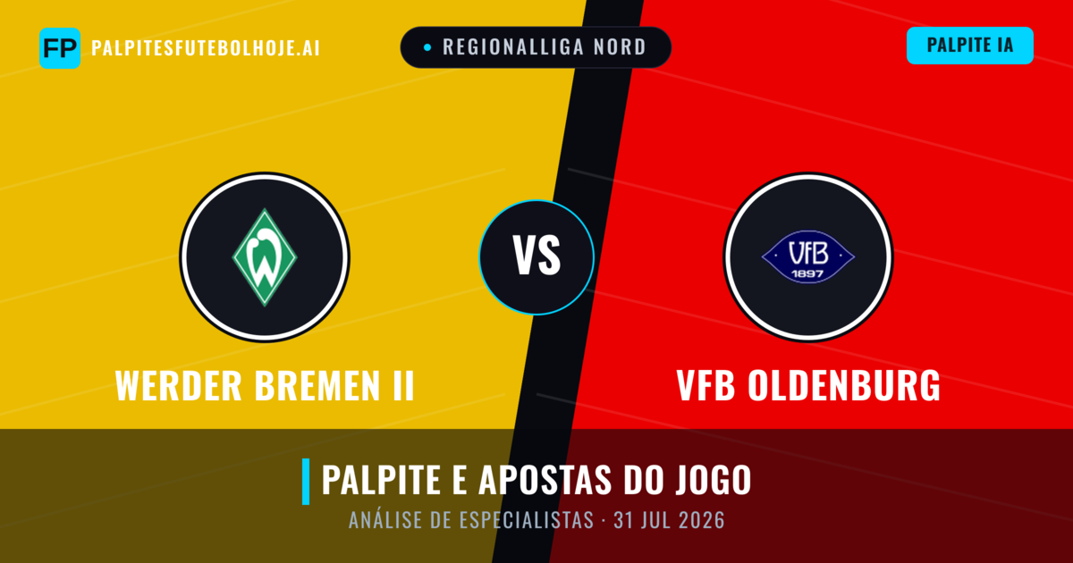 Werder Bremen II vs VfB Oldenburg — prognóstico e prévia do jogo