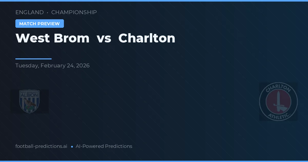 West Brom vs Charlton — prognóstico e prévia do jogo
