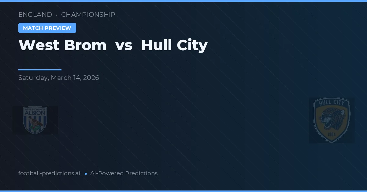 West Brom vs Hull City — prognóstico e prévia do jogo