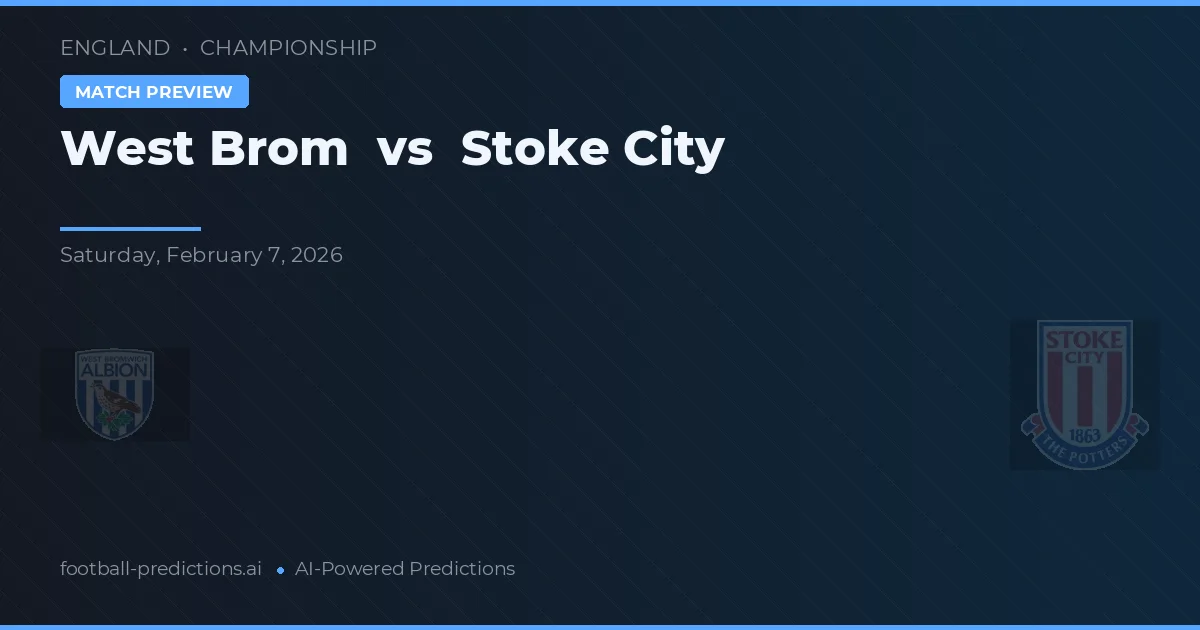West Brom vs Stoke City — prognóstico e prévia do jogo