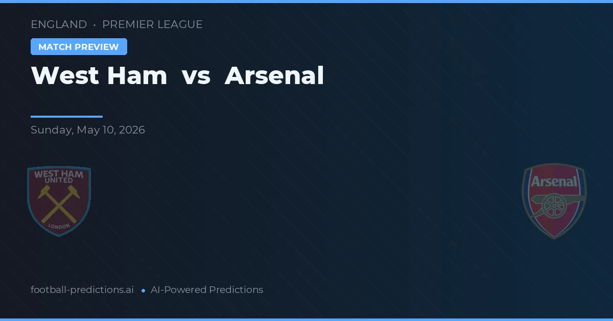 West Ham vs Arsenal — prognóstico e prévia do jogo