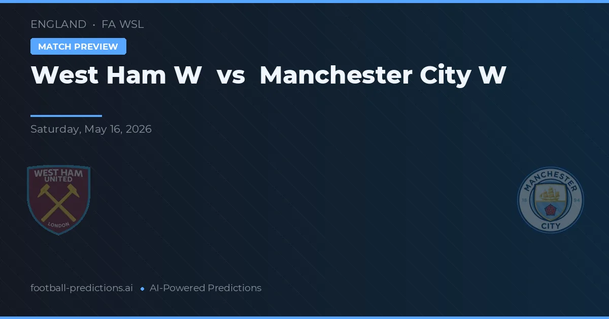 West Ham W vs Manchester City W — prognóstico e prévia do jogo