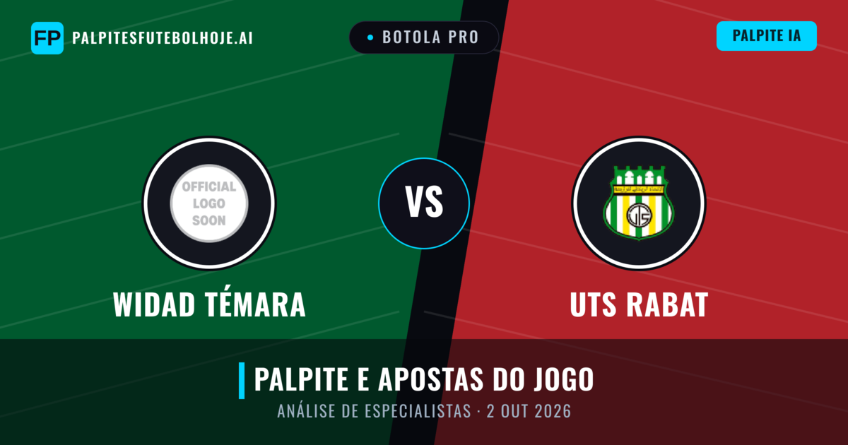 Widad Témara vs UTS Rabat — prognóstico e prévia do jogo