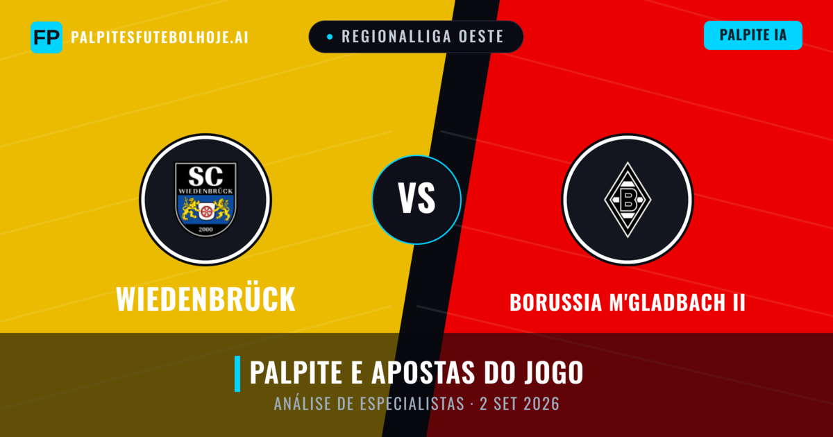 Wiedenbrück vs Borussia M'gladbach II — prognóstico e prévia do jogo
