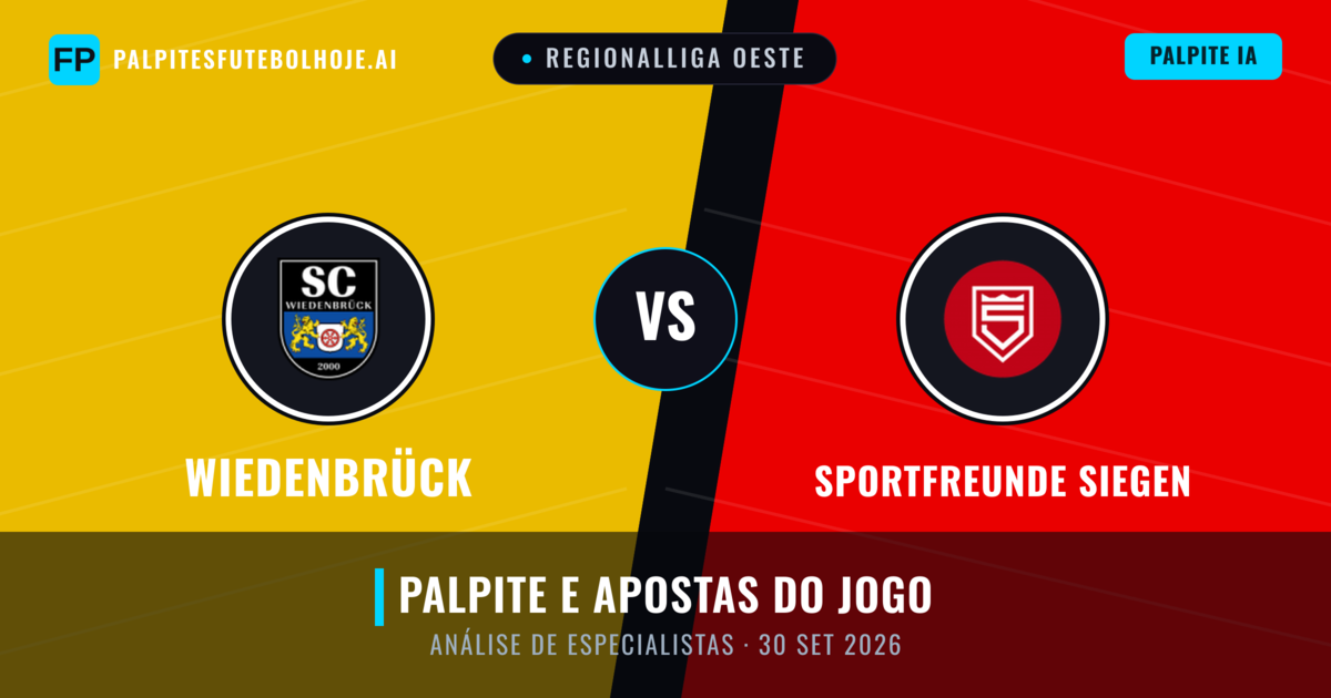 Wiedenbrück vs Sportfreunde Siegen — prognóstico e prévia do jogo