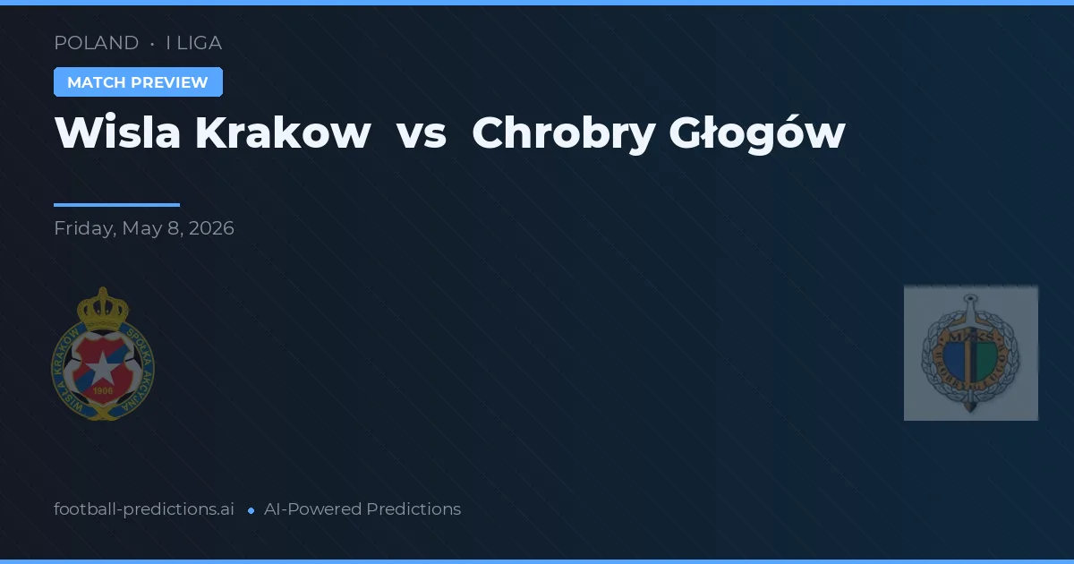 Wisła Kraków vs Chrobry Głogów — prognóstico e prévia do jogo