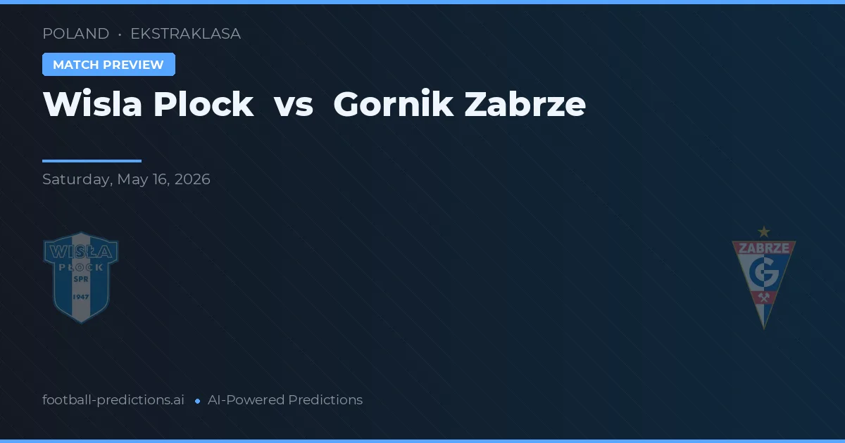 Wisła Płock vs Górnik Zabrze — prognóstico e prévia do jogo