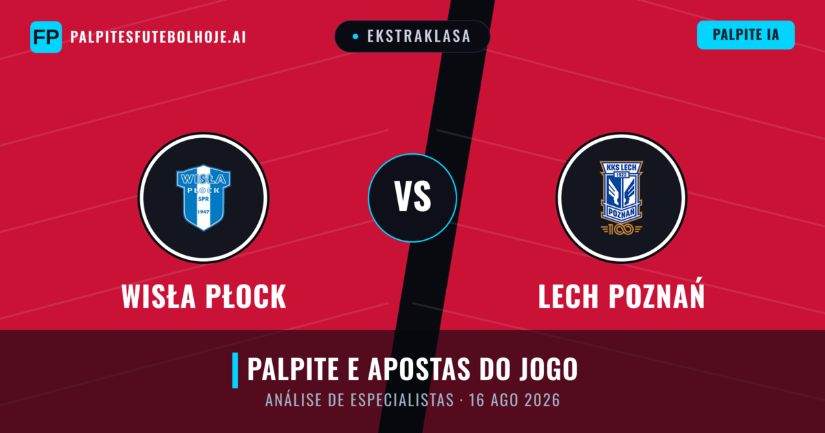 Wisła Płock vs Lech Poznań — prognóstico e prévia do jogo