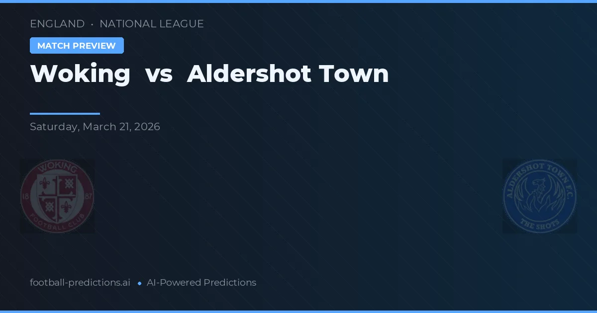 Woking vs Aldershot Town — prognóstico e prévia do jogo