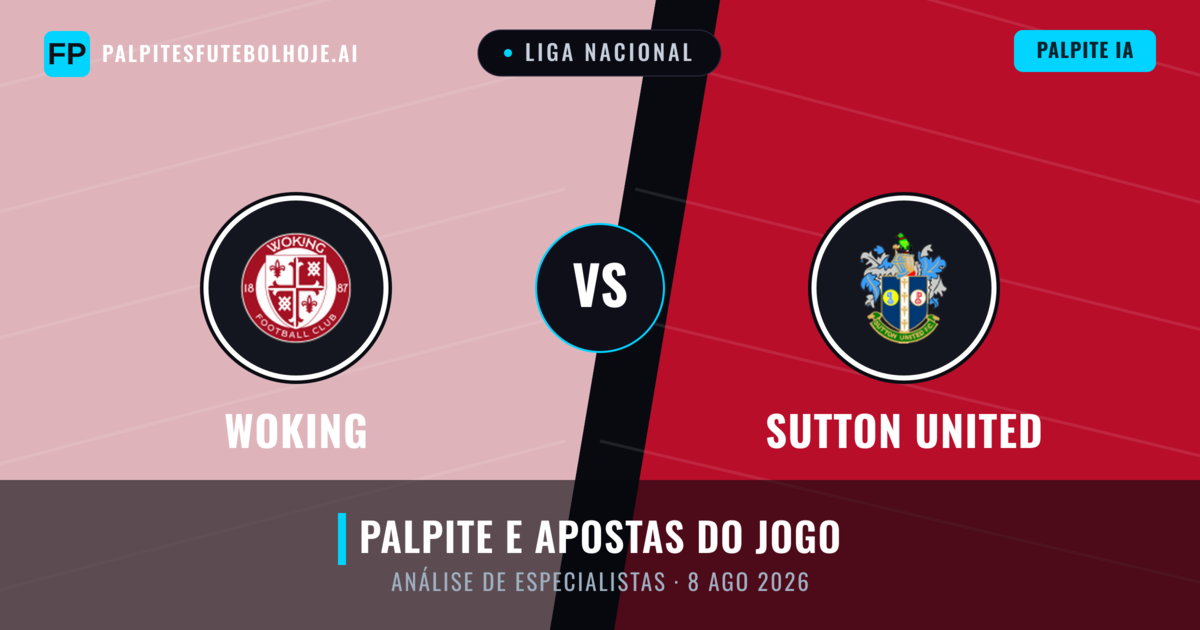 Woking vs Sutton United — prognóstico e prévia do jogo