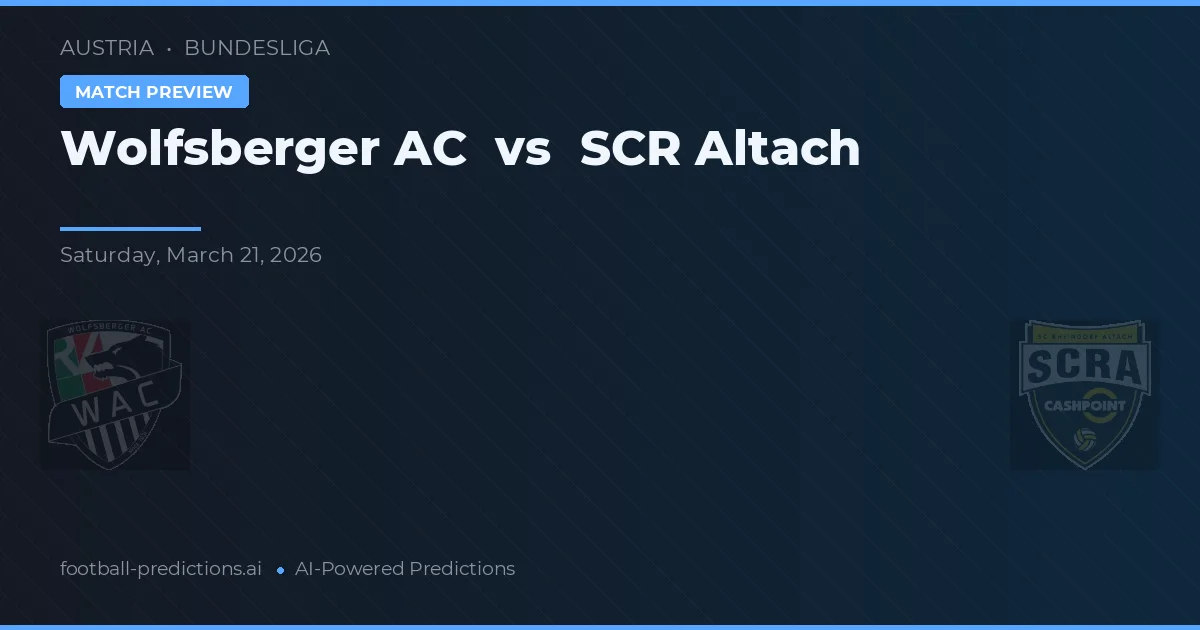 Wolfsberger AC vs Altach — prognóstico e prévia do jogo