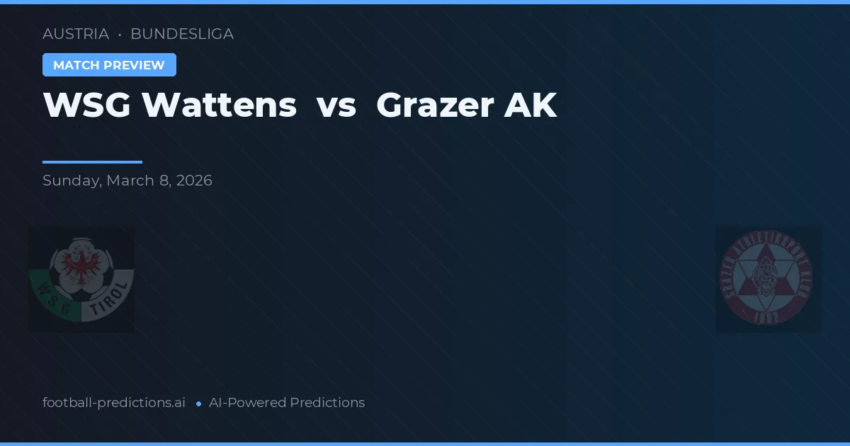 Wattens vs Grazer AK — prognóstico e prévia do jogo