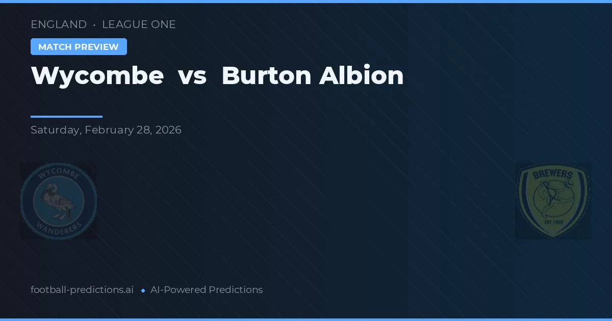 Wycombe vs Burton Albion — prognóstico e prévia do jogo