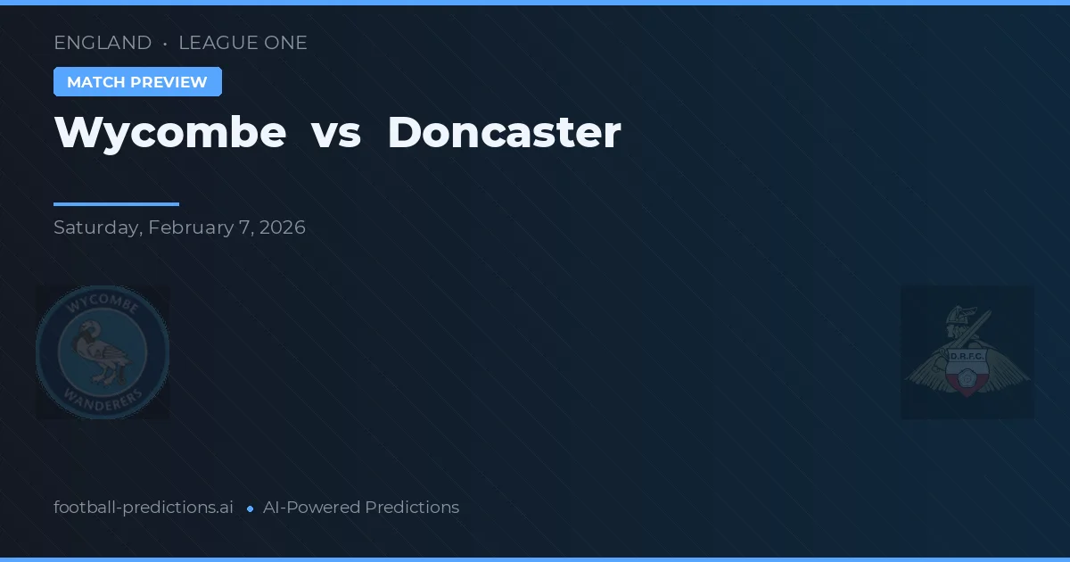 Wycombe vs Doncaster — prognóstico e prévia do jogo