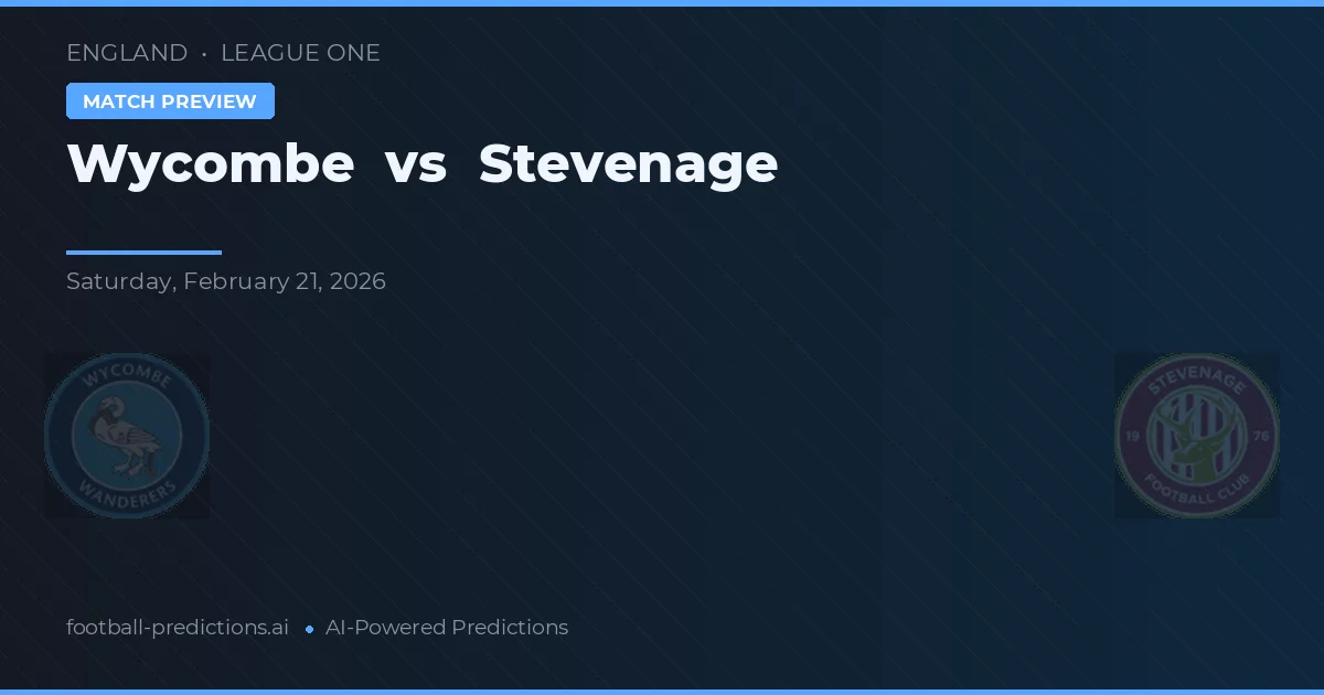 Wycombe vs Stevenage — prognóstico e prévia do jogo
