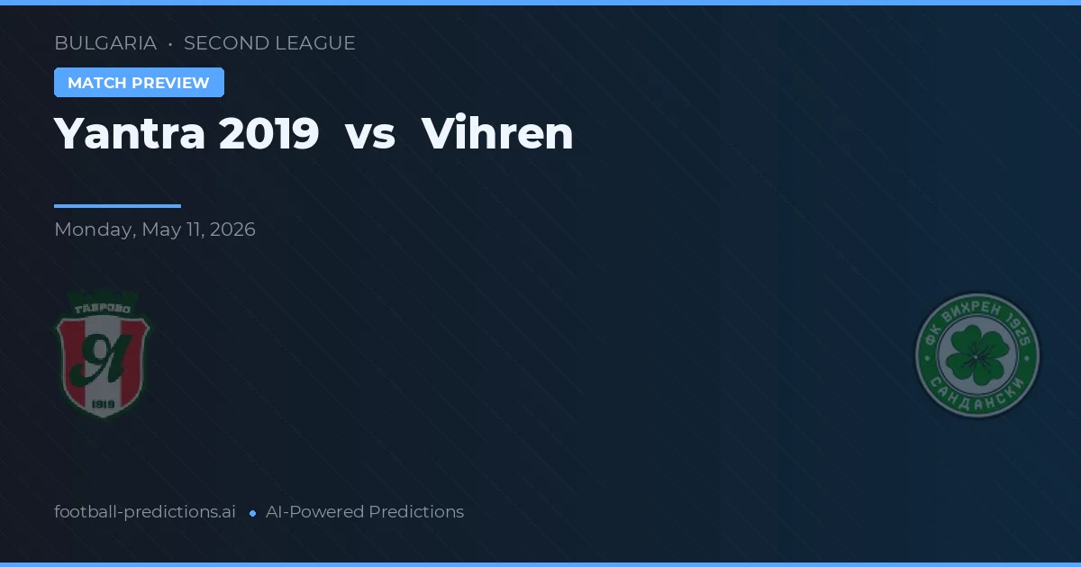 Yantra 2019 vs Vihren — prognóstico e prévia do jogo
