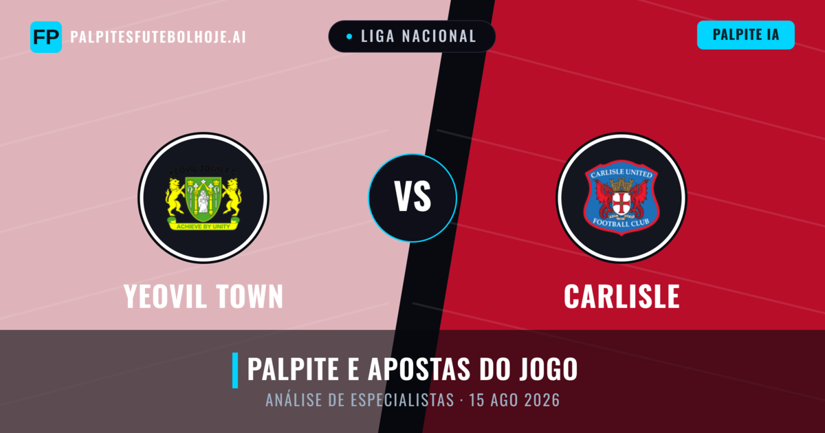 Yeovil Town vs Carlisle — prognóstico e prévia do jogo