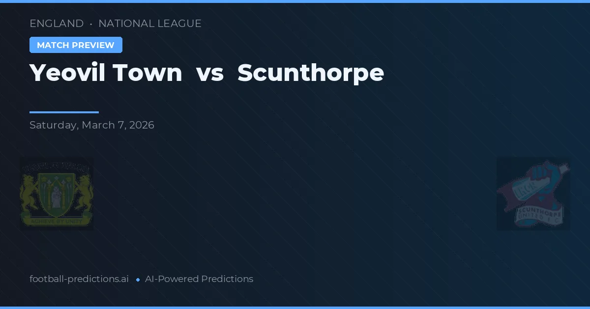 Yeovil Town vs Scunthorpe — prognóstico e prévia do jogo