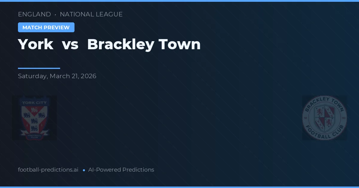 York vs Brackley Town — prognóstico e prévia do jogo
