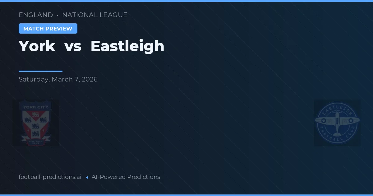 York vs Eastleigh — prognóstico e prévia do jogo