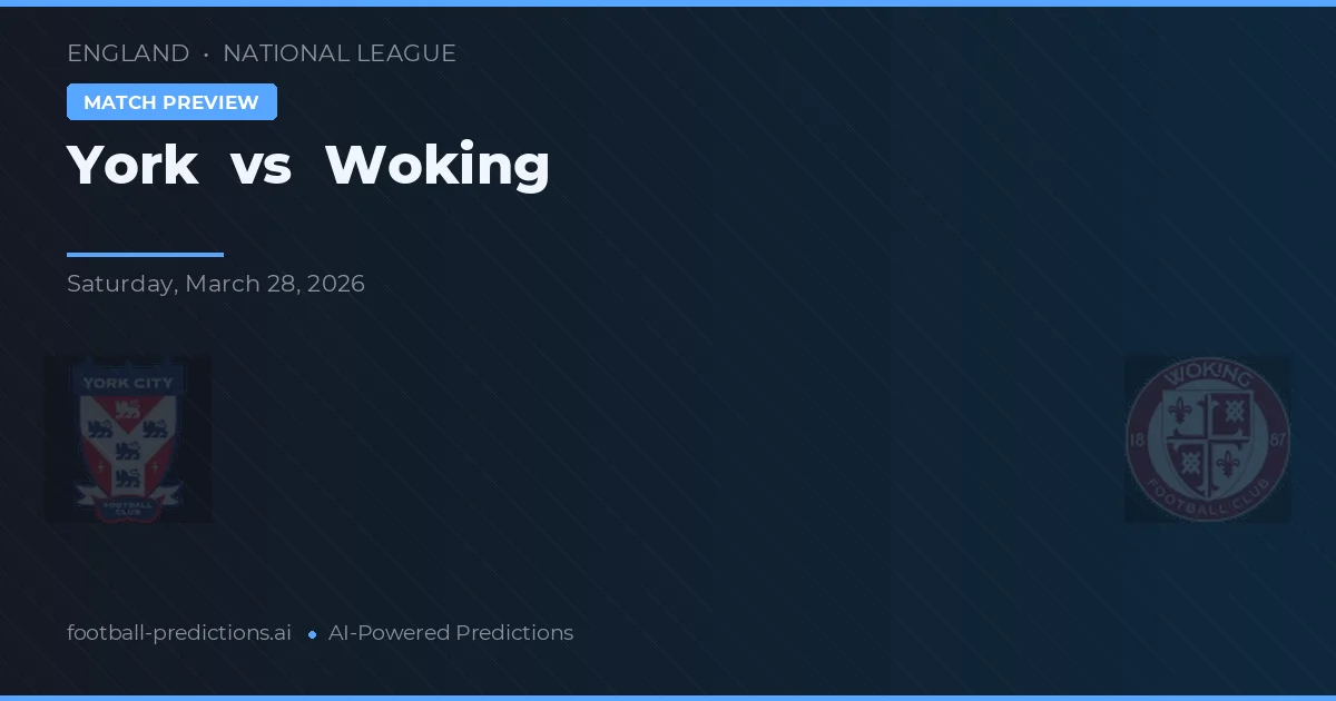 York vs Woking — prognóstico e prévia do jogo