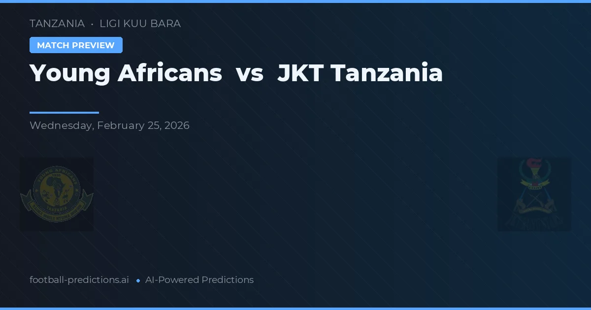 Young Africans vs JKT Tanzânia — prognóstico e prévia do jogo
