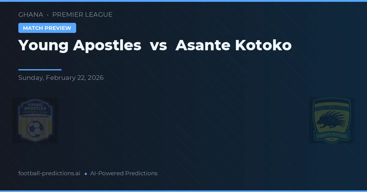Young Apostles vs Asante Kotoko — prognóstico e prévia do jogo