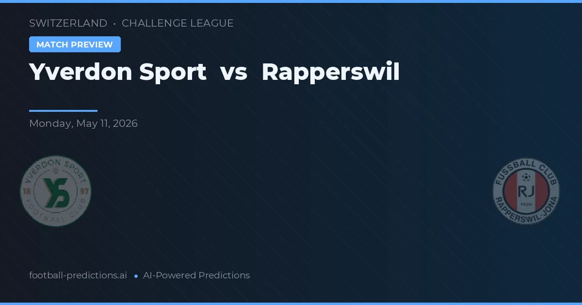 Yverdon Sport vs Rapperswil — prognóstico e prévia do jogo