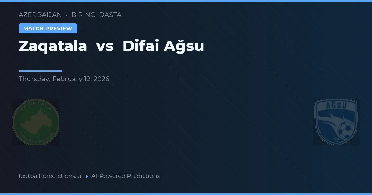 Zaqatala vs Difai Ağsu — prognóstico e prévia do jogo