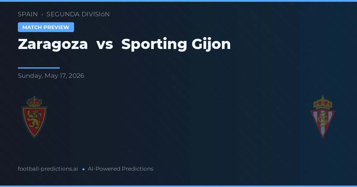 Zaragoza vs Sporting Gijón — prognóstico e prévia do jogo