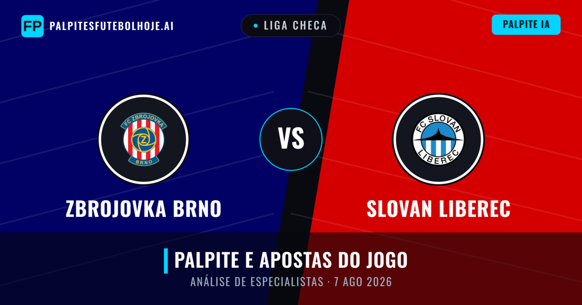 Zbrojovka Brno vs Slovan Liberec — prognóstico e prévia do jogo