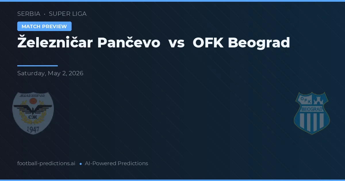 Železničar Pančevo vs OFK Belgrado — prognóstico e prévia do jogo